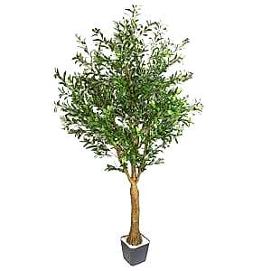 Yapay Zeytin Ağacı, Yeşil - 3578 Yaprak, 154 Meyveli, 240 cm