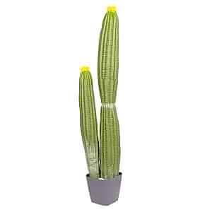 Yapay Kaktüs, Saksılı, Sarı Çiçekli - 92 cm