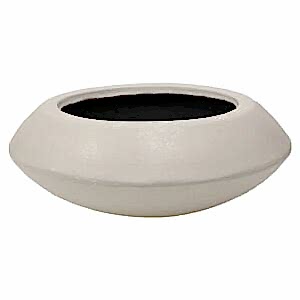 Beton Saksı, Ufo, Beyaz - 41x17 cm