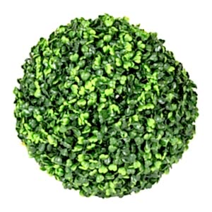 Yapay Yonca Şimşir Top - Dış Mekan Uyumlu, UV Korumalı, 2 Adet Yarım Top, 30 cm