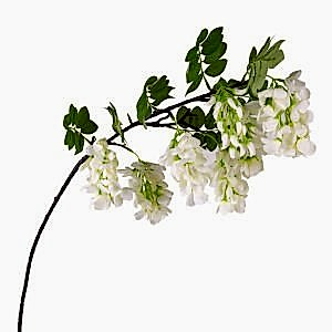 Yapay Çiçek, Beyaz Salkım Wisterya - 90 cm