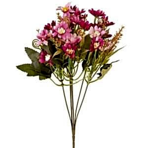 Yapay Çiçek, Papatya Demet, Fuşya-Pembe - 35 cm
