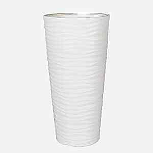Plastik Saksı, Konik, Beyaz, Küçük - 57x26 cm