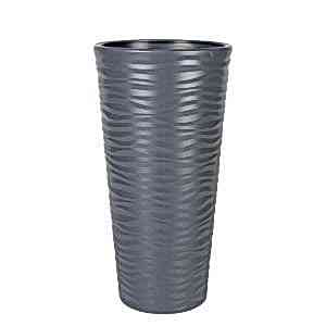 Plastik Saksı, Konik, Antrasit, Orta - 70x31 cm
