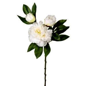 Yapay Çiçek, Şakayık, Tomurcuklu, Beyaz - 63 cm