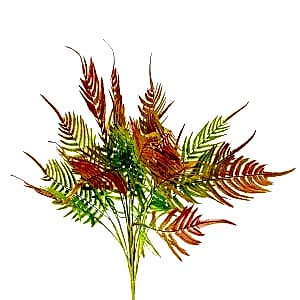 Yapay Bitki, Fujer Eğreltiotu, Kızıl/Yeşil - 95 cm