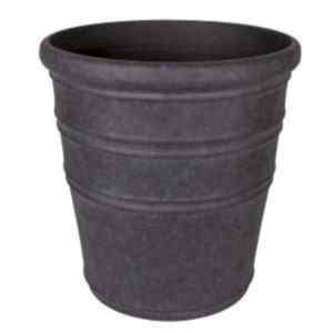 Plastik Saksı, Oval, İç ve Dış Mekan, Kömür Siyahı, Orta Boy - 46x46x46,5 cm