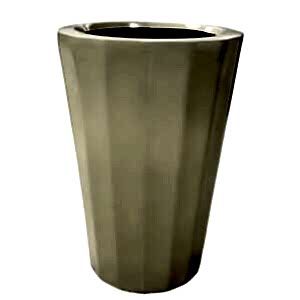 Fiber Saksı, Köşeli Konik, Büyük, Krem - 51x35 cm