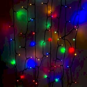Yılbaşı Led Işık, MultiColor - 100 Ledli, USB Girişli, Pilli, Yeşil Kablo, 10 Metre