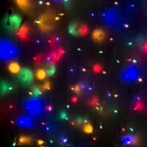 Yılbaşı Led Işık, MultiColor - 100 Ledli, USB Girişli, Pilli, Şeffaf Kablo, 10 Metre