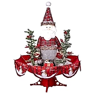 Yılbaşı Kar Fıskiyeli Noel Baba - Işıklı, Müzikli, 95x120 cm