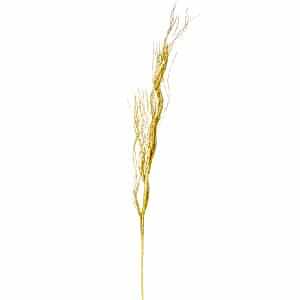 Yapay Dal, Simli, Gold - 80 cm