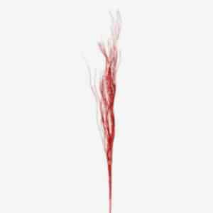 Yapay Dal, Simli, Kırmızı - 80 cm