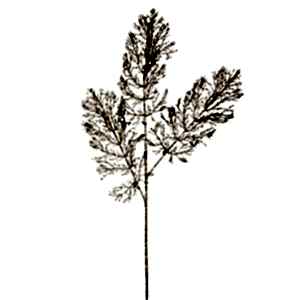 Yapay Dal, Simli, Gold - 76 cm