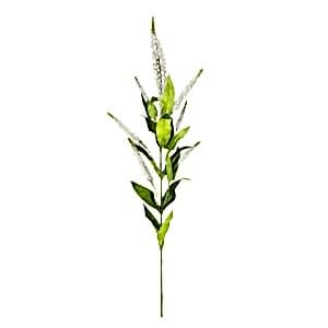 Yapay Lavanta Dalı, Yeşil-Beyaz - 71 cm
