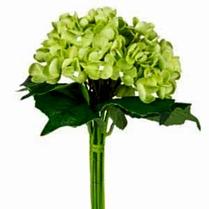 Yapay Ortanca, Yeşil - 28 cm