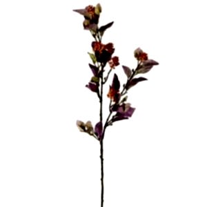 Yapay Okaliptus Dalı, Bordo-Turuncu - 86 cm