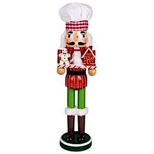 Yılbaşı Süsü, Kurşun Asker, Fındıkkıran, Aşçı, Kırmızı-Yeşil - 37 cm