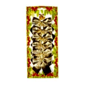 Yılbaşı Süsü, Askılı Fiyonk, Dore - 6'lı Paket, 9x8 cm