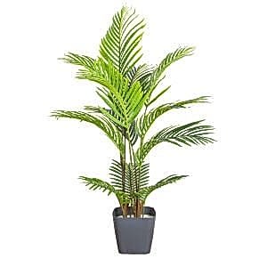 Yapay Palmiye Ağacı, Gerçek Dokulu, Yeşil - 12 Yapraklı, 125 cm