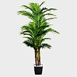 Yapay Areka Palmiye Ağacı, Gerçek Dokulu, Yeşil - 200 cm