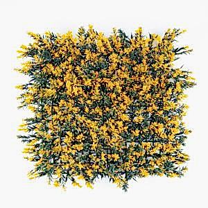 Yapay Nergis Bitki Tabaka, Sarı - UV Korumalı, Dış Mekan Uyumlu, 50x50 cm
