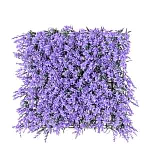 Yapay Nergis Bitki Tabaka, Mor - UV Korumalı, Dış Mekan Uyumlu, 50x50 cm