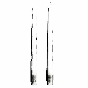 Şamdan Mumu, Beyaz - 2'li Paket, 25 cm
