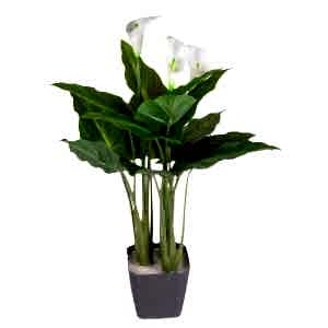Yapay Kala Zambak Ağacı, Gerçek Dokulu, Yeşil - 68 cm