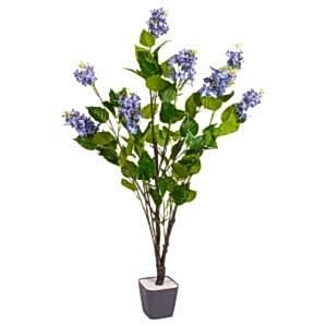 Yapay Leylak Ağacı, Mor-Yeşil - 8 Çiçekli, 125 cm