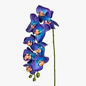 Yapay Çiçek, Orkide, Gerçek Dokulu, Mor-Mavi - 95 cm