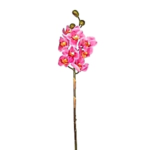 Yapay Çiçek, Orkide, Gerçek Dokulu, Pembe - 75 cm