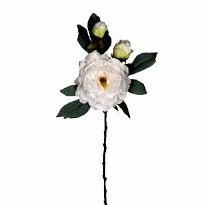 Yapay Çiçek, Şakayık, Beyaz - 62 cm