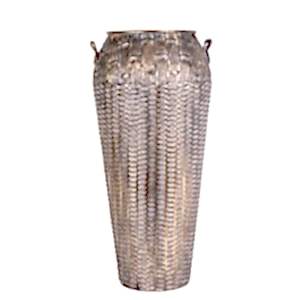 Metal Saksı, Kulplu - 29x29x62 cm